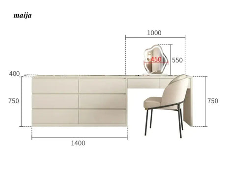 MEIHOUSE Universal Dressing Table Advanced Bedroom Storage System from MEIHOUSE