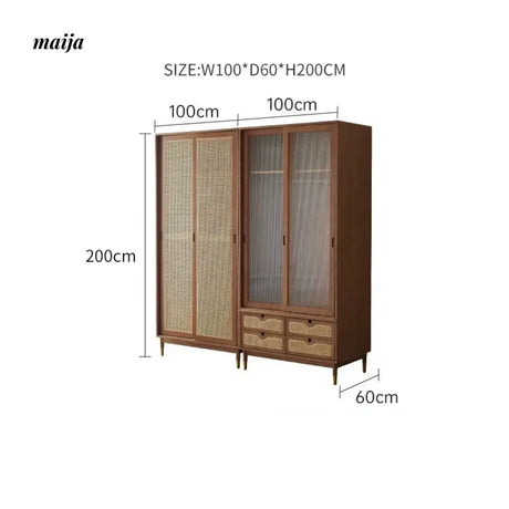 19 DREAM SPACE Solid Wood Sliding Door Wardrobe from 19 DREAM SPACE