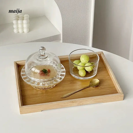 BANKE Transparent Bird's Nest Glass Bowl with Lid from BANKE