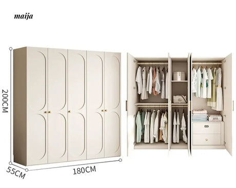 MEIHOUSE French Pine Board Wardrobe Bedroom Finished Large Cabinet from MEIHOUSE