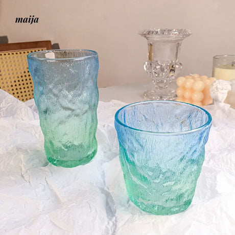 BANKE Glacier Pattern Milk Coffee Glass Cup from BANKE
