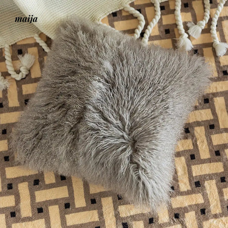 MISTYWOOD Pink Wool Pillow for Living Room from MISTYWOOD