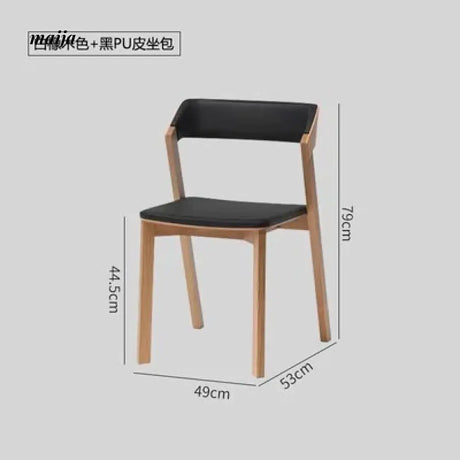 MIKA Short Armrest Solid Wood Dining Chair from MIKA