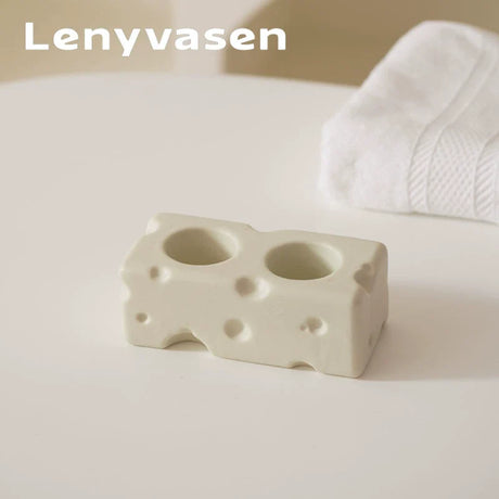 LENYVASEN Remy Cheese Ceramic Toothbrush Rack from LENYVASEN