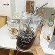 BANKE Coffee Milk Tea Glass Cup with Little Bears from BANKE