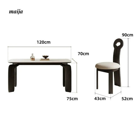 DOSMARS Louis Retro Rock Panel Dining Table from DOSMARS