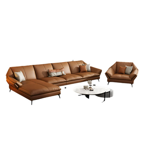 DIPU Harper Minimalist Leather Scandinavian Sofa from DIPU