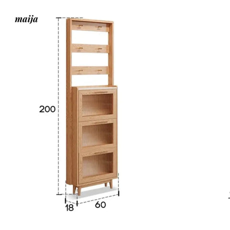 Ultra Thin Solid Wood Shoe Cabinet from AI
