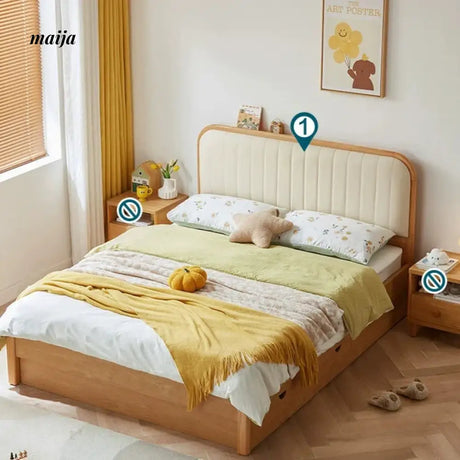 LINSYKIDS Celia Soft Headboard Children's Bed from RZONE