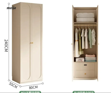 MEIHOUSE French Cream Wardrobe Bedroom Finished Large Storage Cabinet from MEIHOUSE