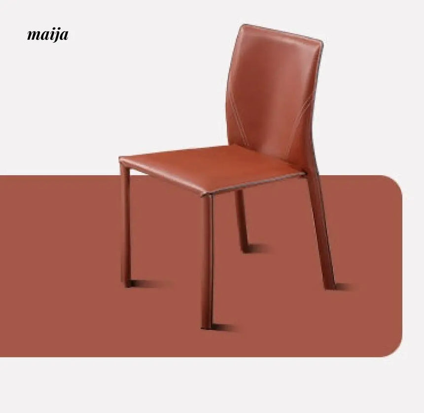 Saddle Leather Dining Chairs from maija