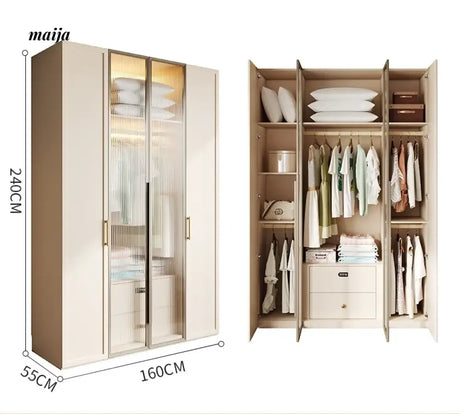 MEIHOUSE French Cream Bedroom Large Top Storage Wardrobe from MEIHOUSE