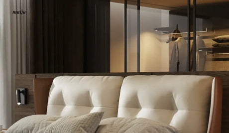 Conway Suspended Leather Bed from Kaiyashi