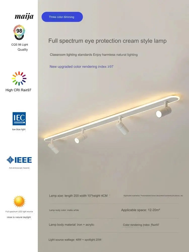 Toulon Long Bar LED Ceiling Light from maija