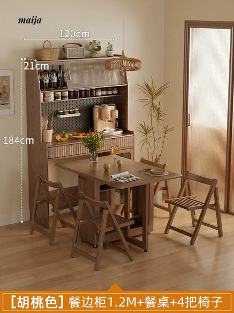 FUYUKI San Diego Retractable Dining Table and Cabinet from KENZAKI