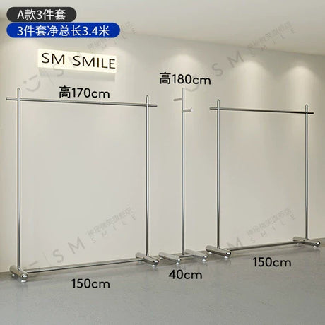 SM Henry Stainless Steel Clothing Hanger Stand from SM