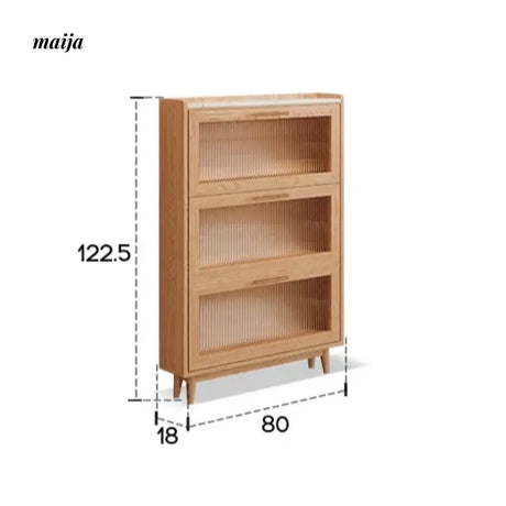 Ultra Thin Solid Wood Shoe Cabinet from AI