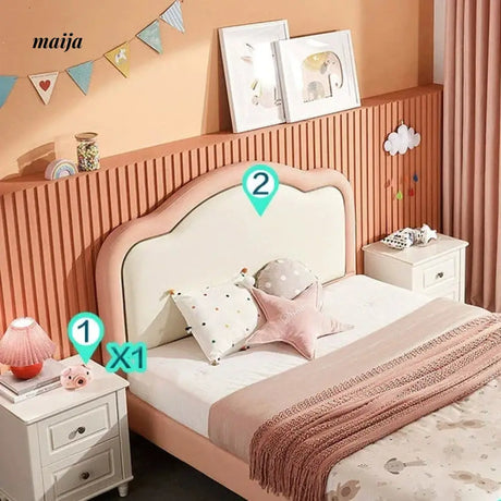 LINSYKIDS Angelica Soft Headrest Children's Bed from LINSY KIDS