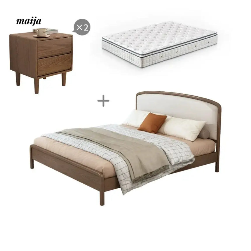 FUYUKI Jacksonville Solid Wood Bed from FUYUKI