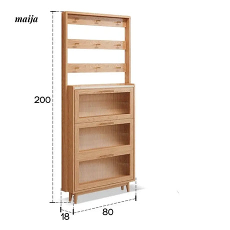Ultra Thin Solid Wood Shoe Cabinet from maija