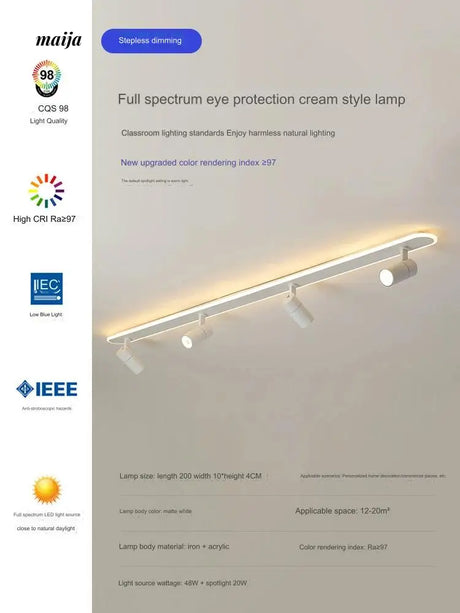 Toulon Long Bar LED Ceiling Light from maija