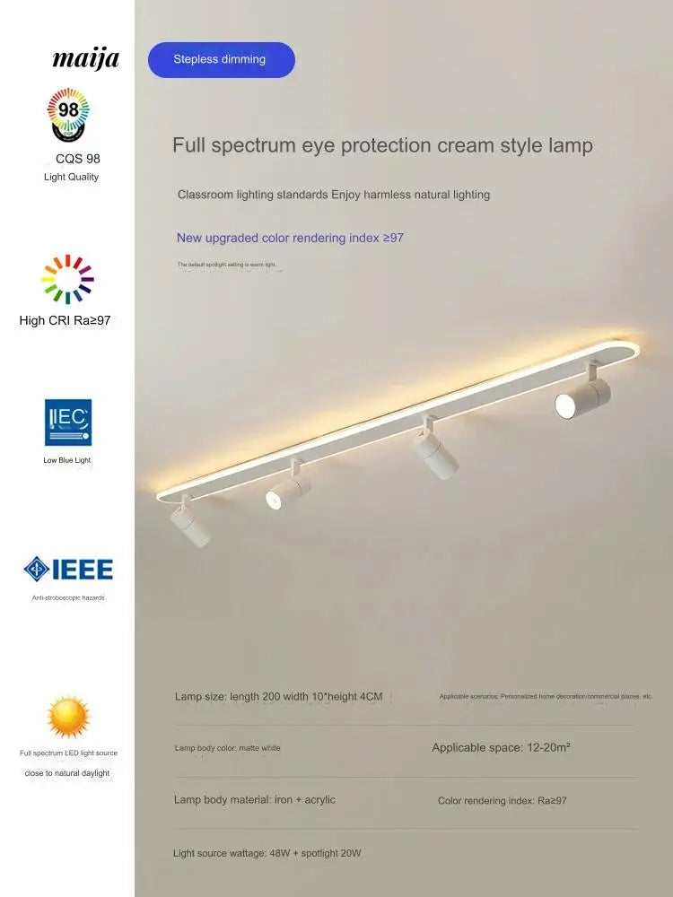 Toulon Long Bar LED Ceiling Light from maija