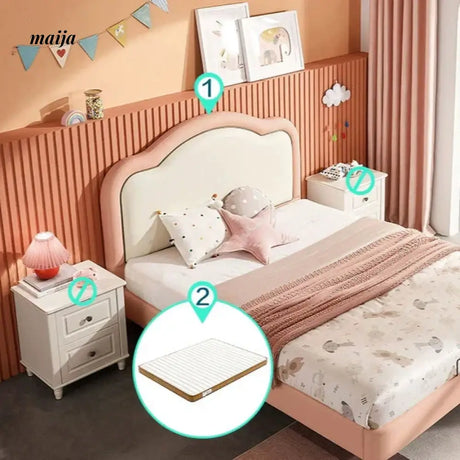 LINSYKIDS Angelica Soft Headrest Children's Bed from LINSY KIDS