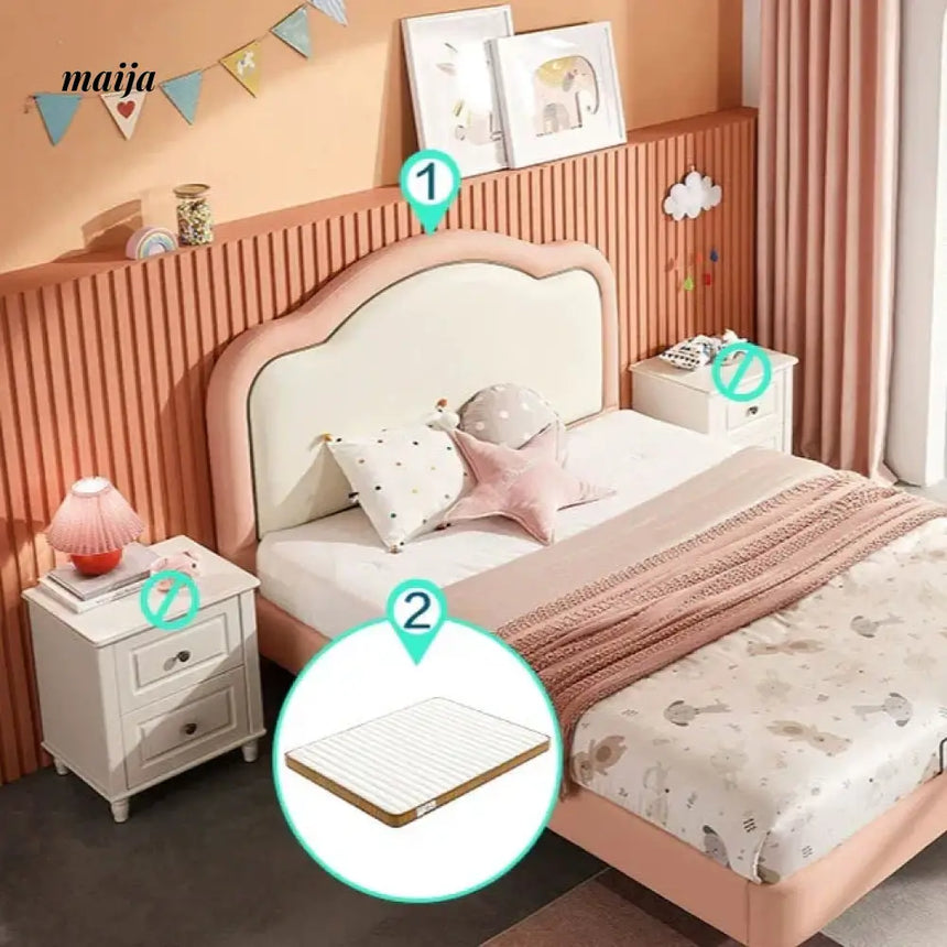 LINSYKIDS Angelica Soft Headrest Children's Bed from LINSY KIDS