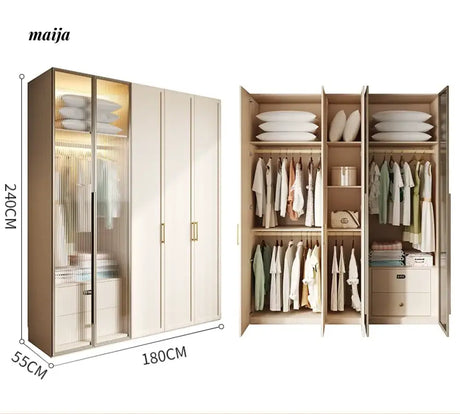MEIHOUSE French Cream Bedroom Large Top Storage Wardrobe from MEIHOUSE