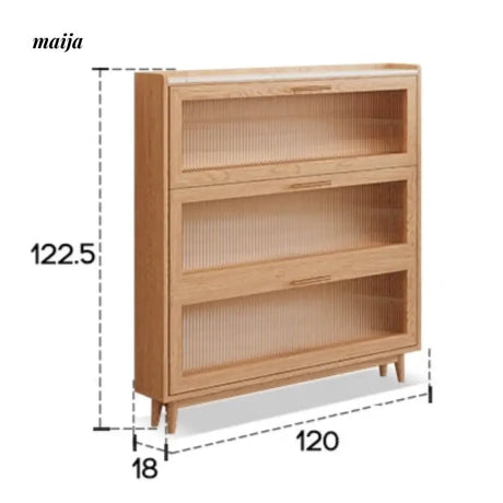 Ultra Thin Solid Wood Shoe Cabinet from AI