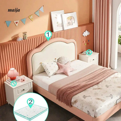 LINSYKIDS Angelica Soft Headrest Children's Bed from LINSY KIDS