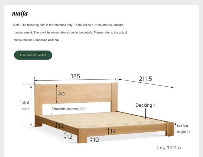 GENJI Hobart Solid Wood Bed from GENJI