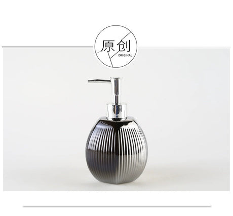 KULE HOME Wavy Fin Ceramic Scandinavian Hand Sanitizer Bottle from KULE HOME