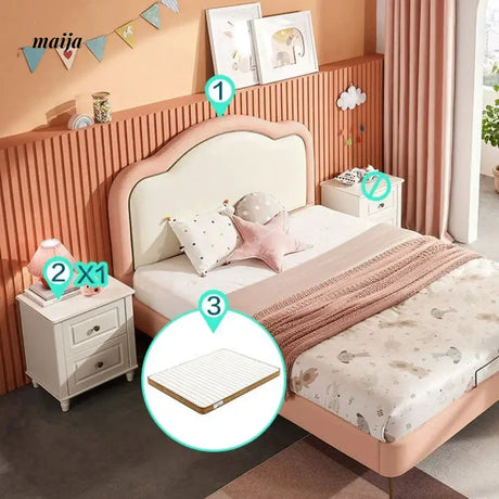 LINSYKIDS Angelica Soft Headrest Children's Bed from LINSY KIDS
