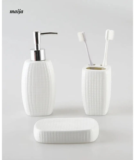 KULE HOME Nordic Ceramic Wash Cup and Toothbrush Holder from KULE HOME