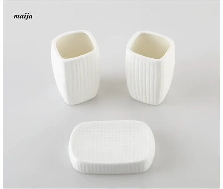 KULE HOME Nordic Ceramic Wash Cup and Toothbrush Holder from KULE HOME
