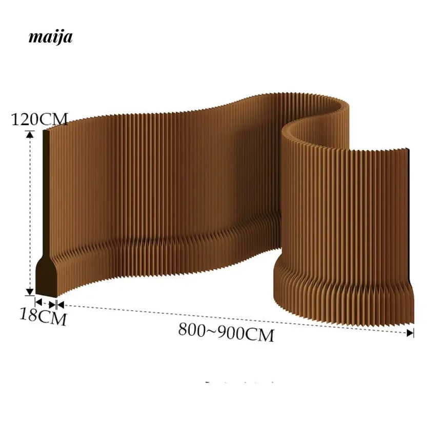 SHIBA Paper Flexible Partition Wall with Curve Ledge
