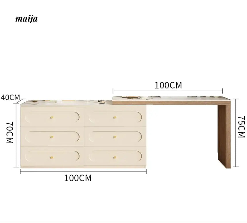 MEIHOUSE French Cream Dressing Table Modern Desk Chest Bedroom from MEIHOUSE