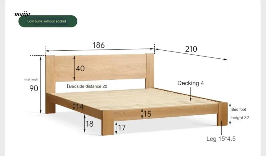 GENJI Hobart Solid Wood Bed from GENJI
