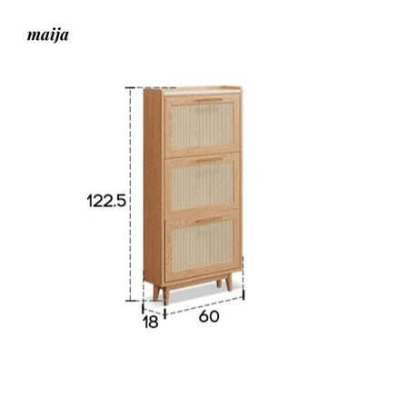 Ultra Thin Solid Wood Shoe Cabinet from AI