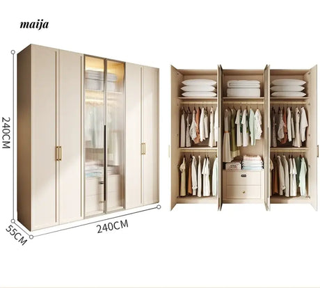 MEIHOUSE French Cream Bedroom Large Top Storage Wardrobe from MEIHOUSE