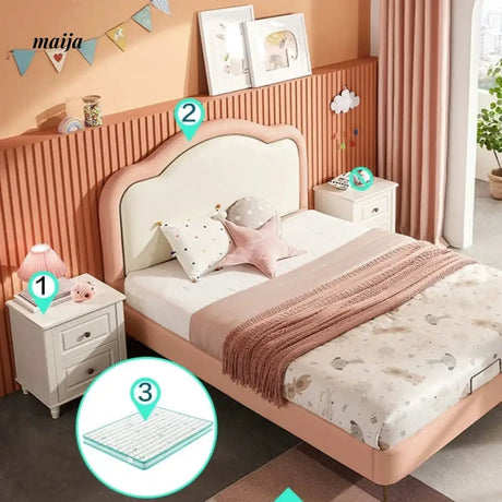 LINSYKIDS Angelica Soft Headrest Children's Bed from LINSY KIDS