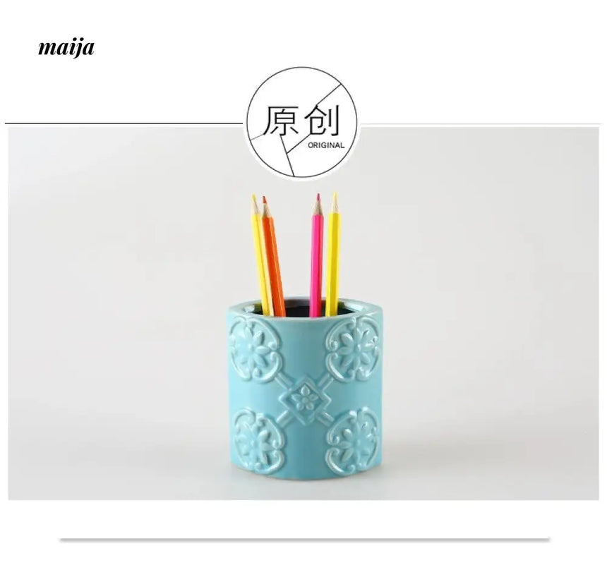KULE HOME Luxury Ceramic Pen Holder for Desk from KULE HOME