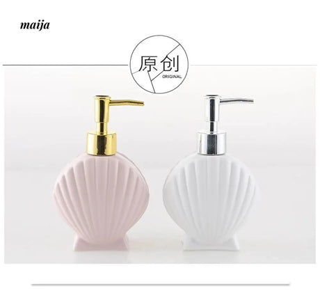 KULE HOME Shell Ceramic Shower Gel and Lotion Bottle from KULE HOME
