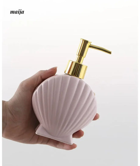 KULE HOME Shell Ceramic Shower Gel and Lotion Bottle from KULE HOME