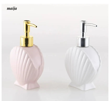KULE HOME Shell Ceramic Shower Gel and Lotion Bottle from KULE HOME