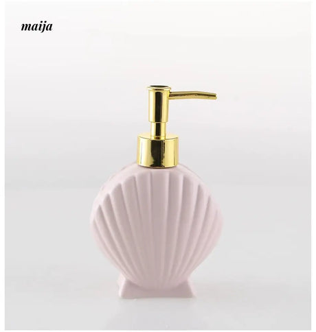 KULE HOME Shell Ceramic Shower Gel and Lotion Bottle from KULE HOME