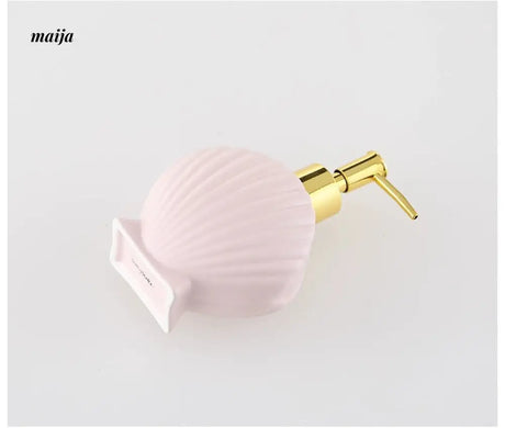 KULE HOME Shell Ceramic Shower Gel and Lotion Bottle from KULE HOME