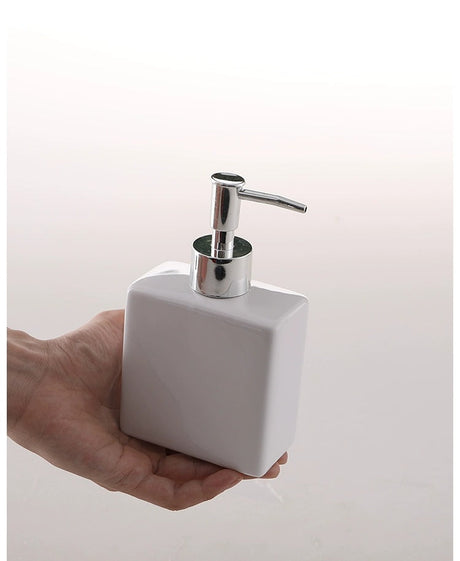 KULE HOME Square Ceramic Lotion Bottle for Bathroom from KULE HOME