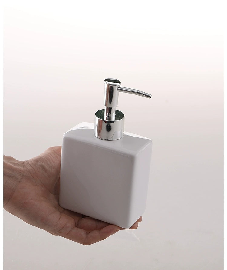 KULE HOME Square Ceramic Lotion Bottle for Bathroom from KULE HOME